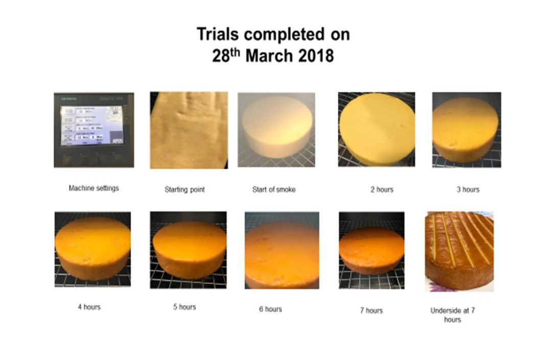 Cheese rounds in smoking trials